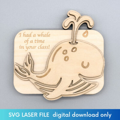 whale gift card holder overhead view