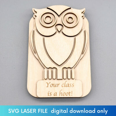 owl gift card holder overhead view